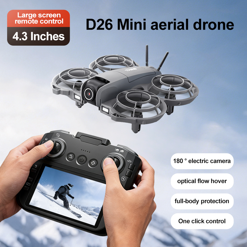D26 Drone 4K Aerial HD 180° Ca - Drone Gimbal Case ulasan dan harga